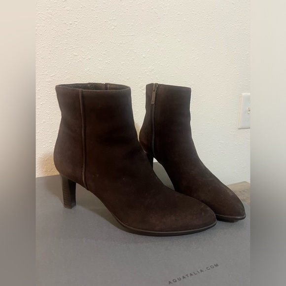 Aquatalia Shoes - Aquatalia Italian Delilah Dress Suede Women's Boots,Espresso,6.5 M,New in Box